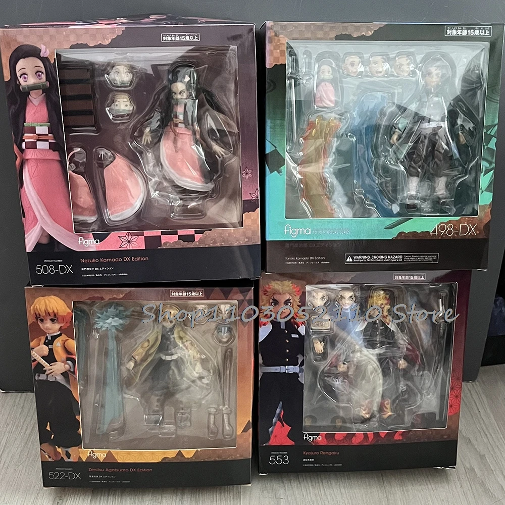 Figma Demon Slayer Figura Kimetsu no Yaiba Rengoku Kyoujurou 553 Tanjirou 498 Agatsuma Zenitsu 522 Kamado Nezuko Kamado 508 Regalo