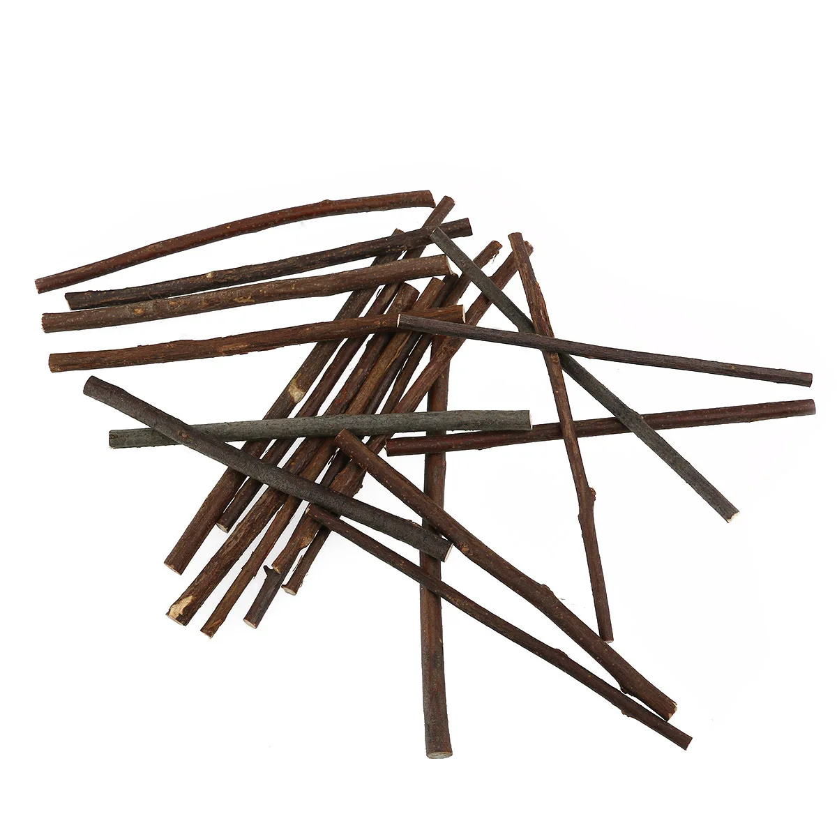 

20 шт. деревянных палочек, натуральный цвет коры, длина 10 см, диаметр 0,3-0,5 см, тонкая резка по обеим сторонам, для поделок, свадебного и рождественского декора