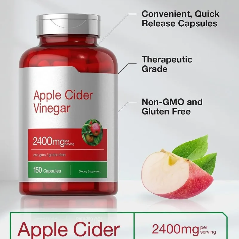 

Капсулы из уксуса яблочного оуса 150, стабилизирующие после еды, повышающие уровень сахара в крови, чувствительность инсулина, естественная ферментированная формула