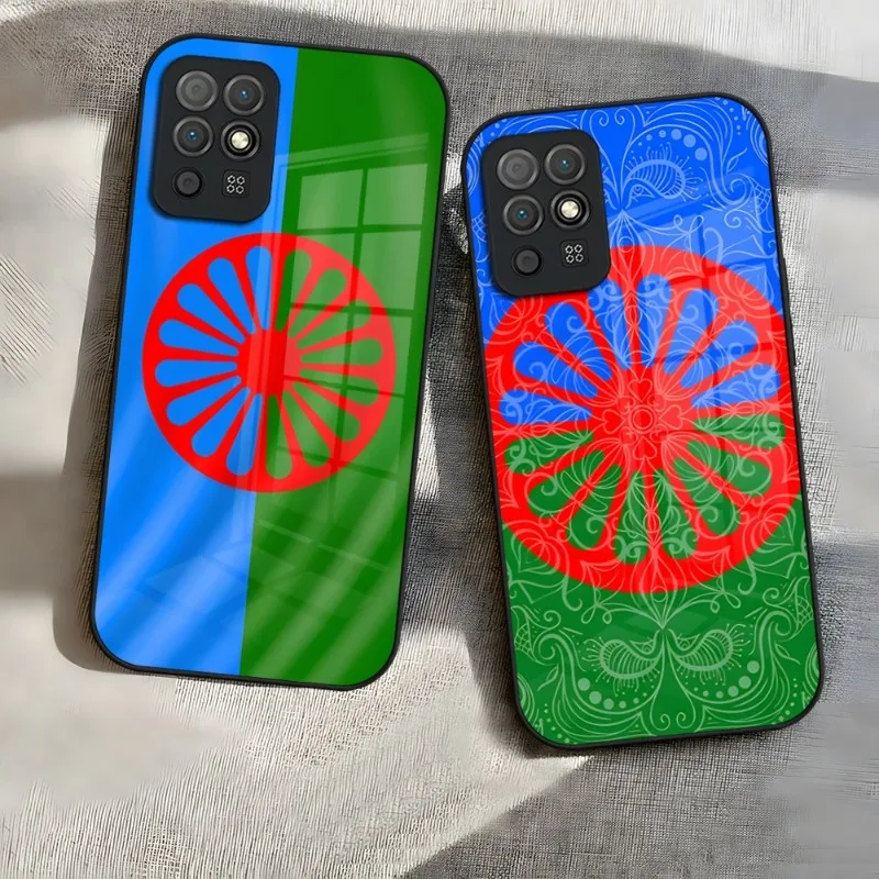 Gypsy Romani Roma Flag Phone Case For Huawei P30 Lite P50 P20 P40 P10 P9 Smartp Z Mate 40 Honor 30 50 60 Pro Plus Glass Cover