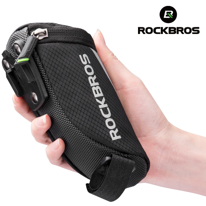 ROCKBROS-Bolsa portátil para bicicleta, bolsa de nailon para bicicleta, panniers para accesorios, reflectante, para bicicleta de montaña y carretera