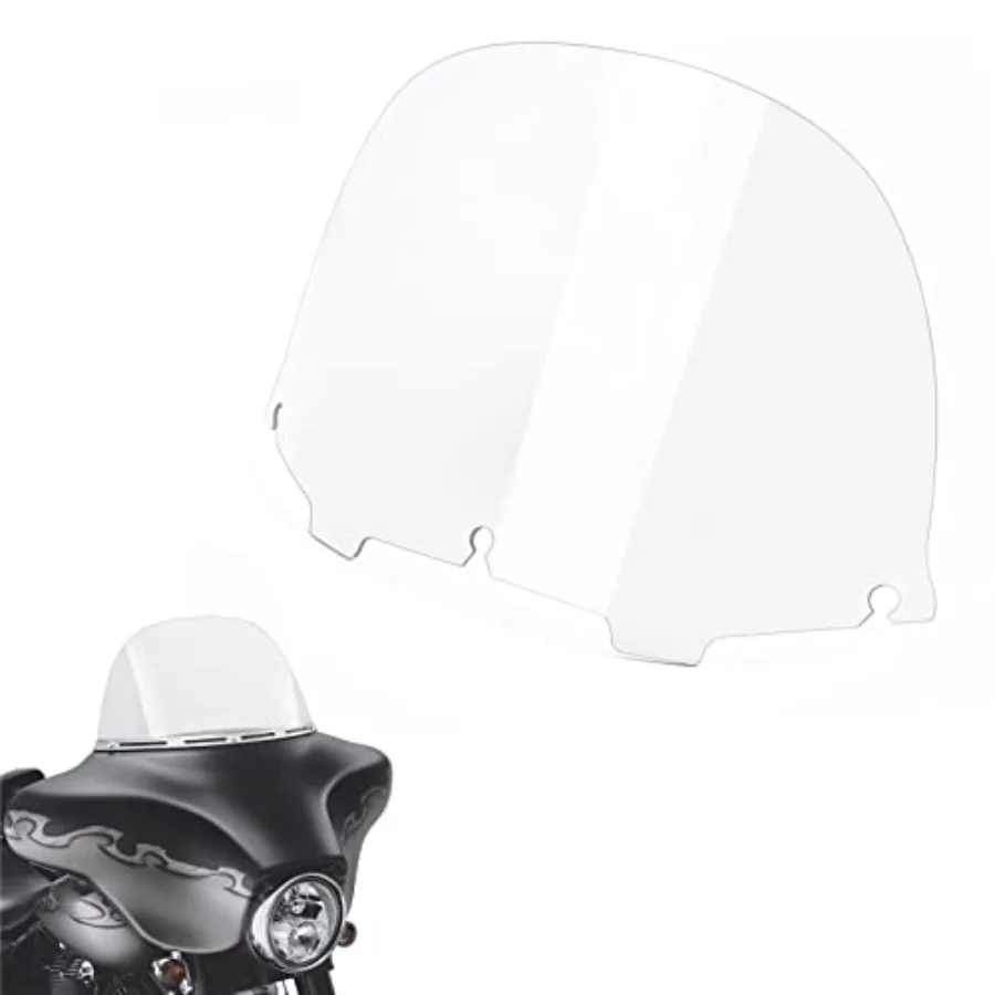 

Windshield Round Windscreen Wind Splitter Wind Deflector Compatible for 1996-2013 Harley Davidson Touring Electra Glide Ultra C