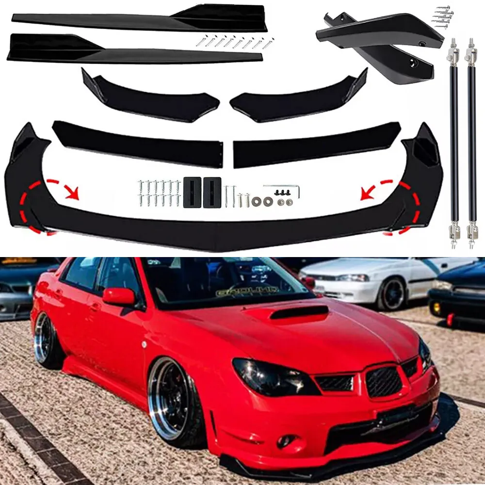 

For Subaru Impreza Front Rear Bumper Lip Spoiler Splitter Body Kit Side Skirt