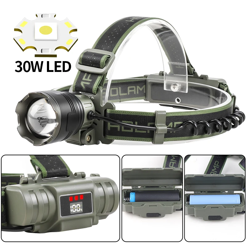 Headlamp Flashlight 1000 Lumen High Bright LED Rechargeable Headlight, Waterproof Head Lamp, 4 Mode for Outdoor Camping Running