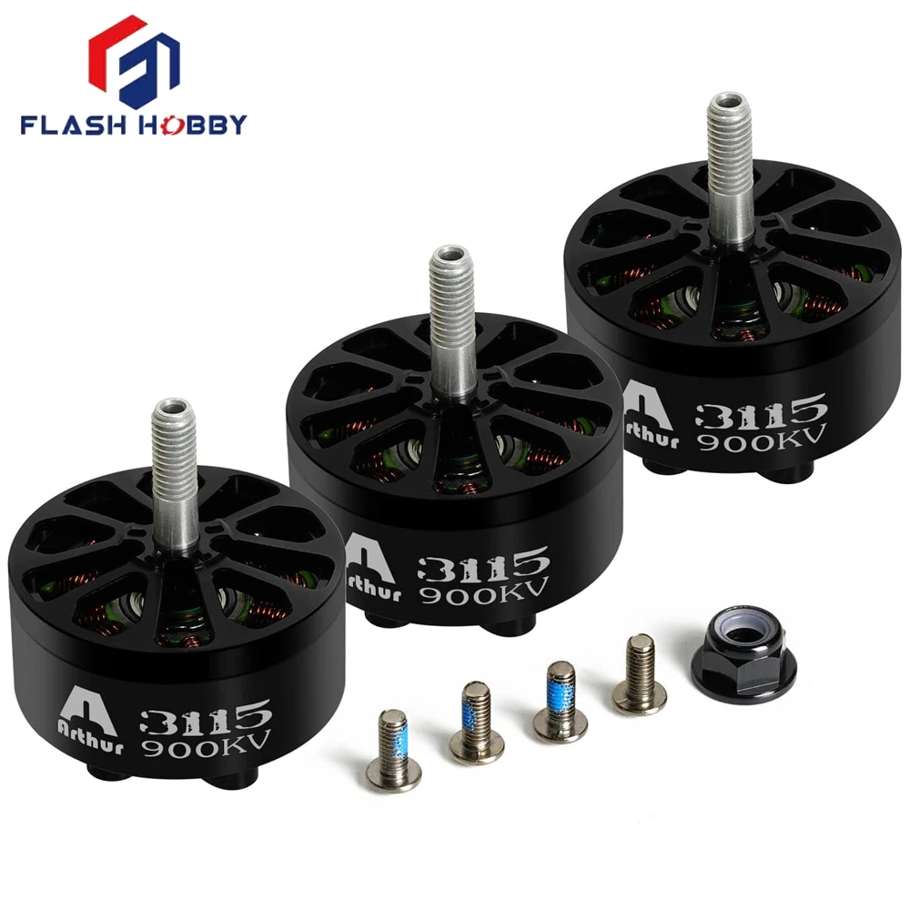 4pcs FlashHobby แฟลช HOBBY Arthur A3115 3115 KV900 มอเตอร์ไร้แปรง 5mm SHAFT สําหรับ RC FIXED-Wing Fpv Drone อุปกรณ์เสริม