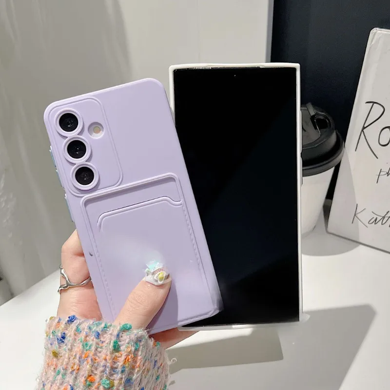 فتحة للبطاقات حقيبة حامل جراب هاتف لسامسونج غالاكسي S26 S26 + S26 زائد S26 الترا 5G سليم محفظة من البولي يوريثان لينة غطاء مقاوم للصدمات