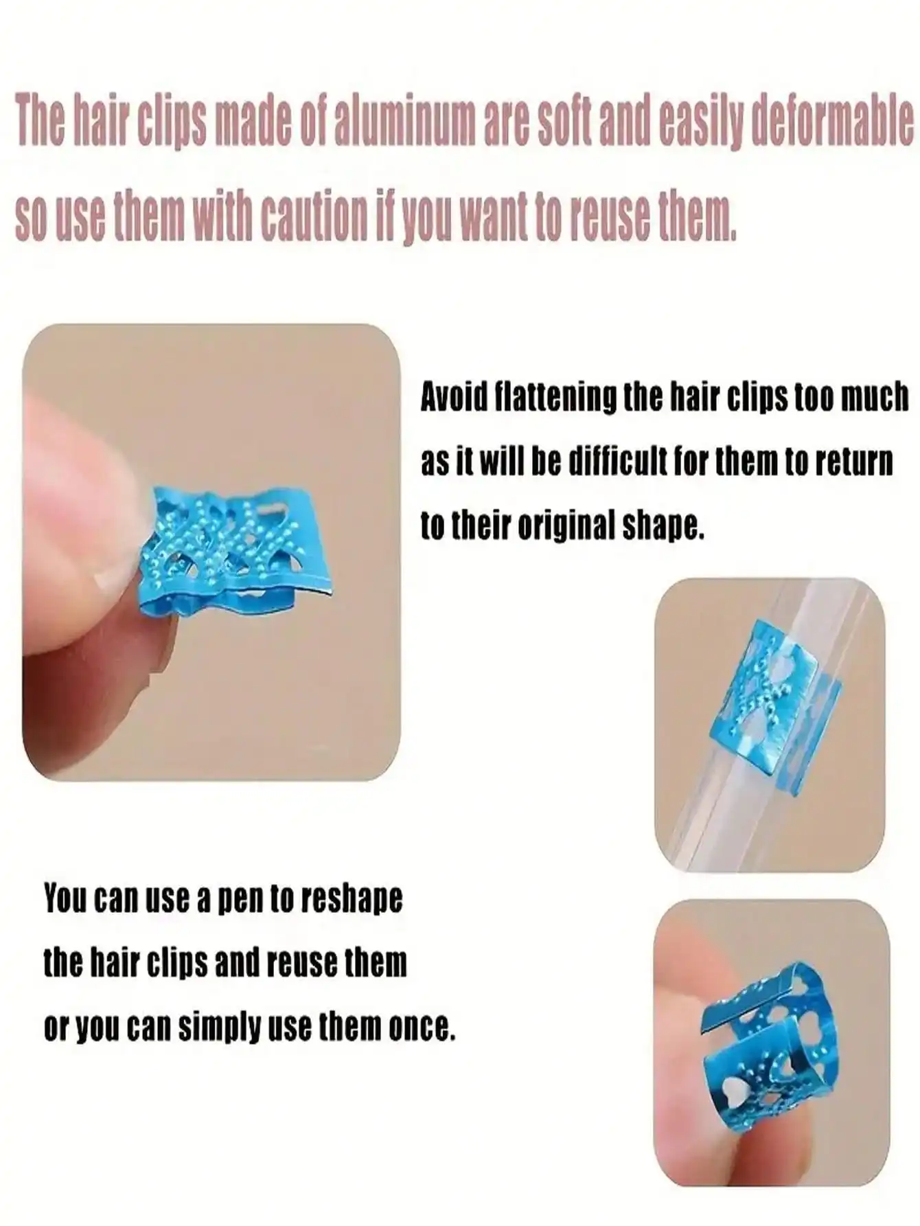 100 قطعة حلقات الشعر التمديد شعر مستعار المشابك القذرة جديلة الألومنيوم الجوف تنقش كبير جديلة الشعر الديكور غطاء الرأس اكسسوارات