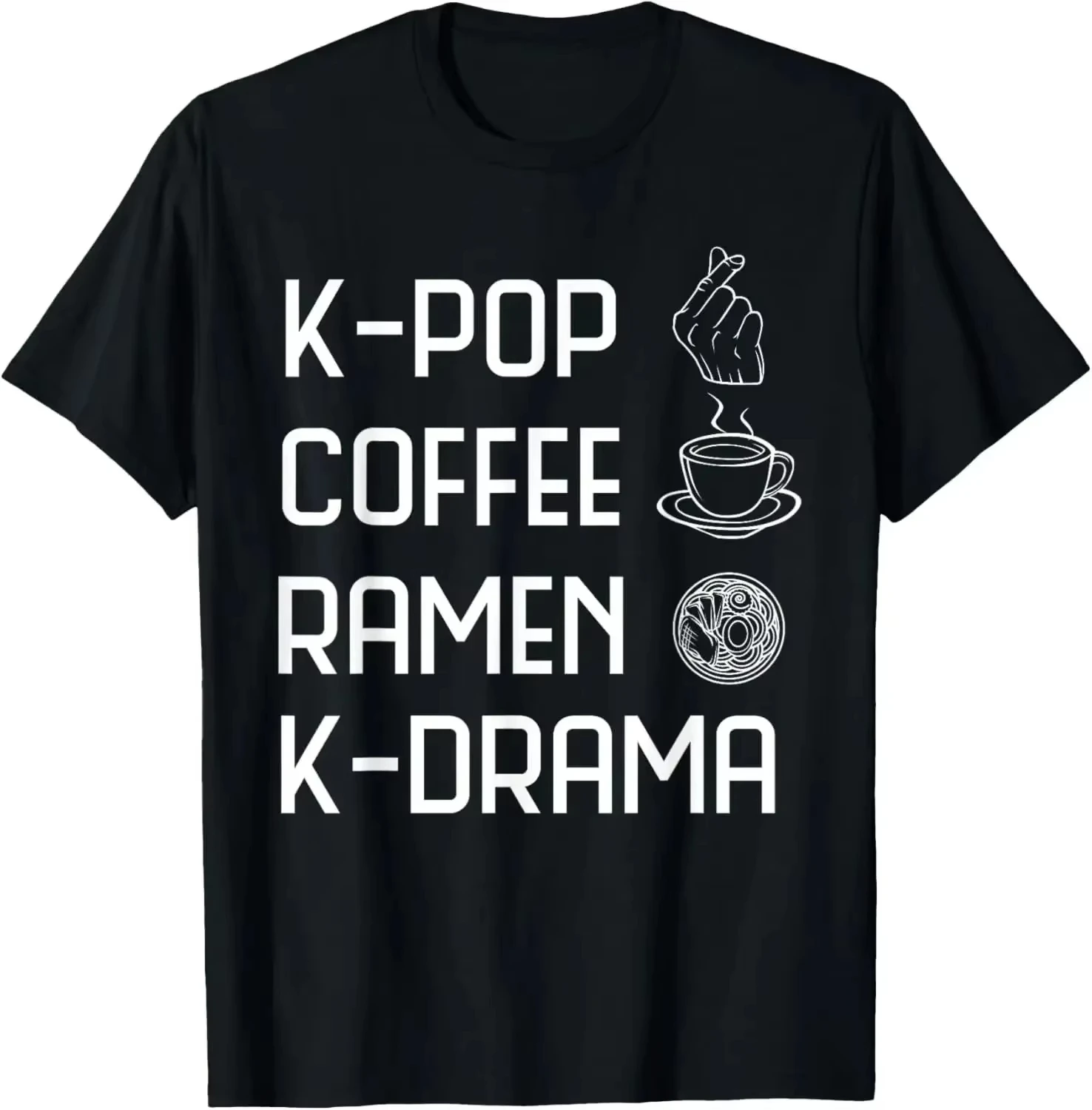 Eat Sleep K-Drama Repeat TV Korean Movie Television Hangul T-Shirt Women Clothing Kawaii Clothes Korean Camisetas