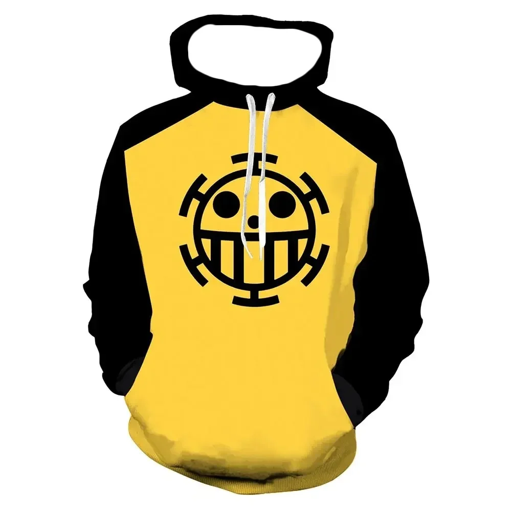 Anime Pirate King Trafalgar Law Cosplay Hoodie Costume Hood Hoodie Tops Adult Sweatshirt Pullover Unisex 3D Print Style Collar