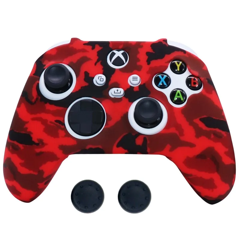 Soft Silicone Anti-slip Anti-fall Skin Protective Cover Case For XBOX Series X/S Controller Accessories With Thumbstick grip cap