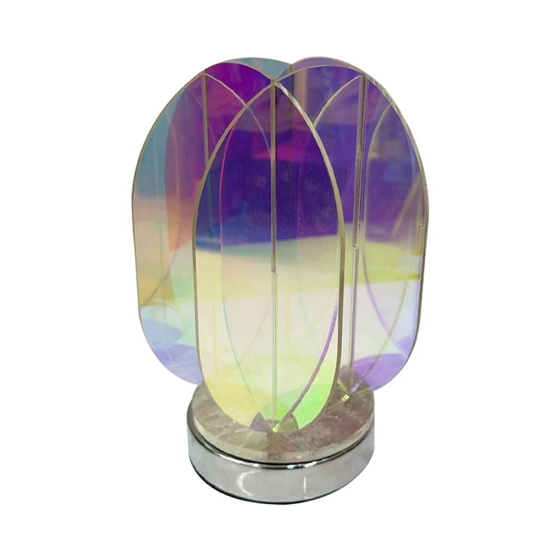 

LED Color Acrylic USB Table Lamp Bedroom Room Game Room Decor Night Lamp Desk Geometric Decorative Indoor Table Lamp