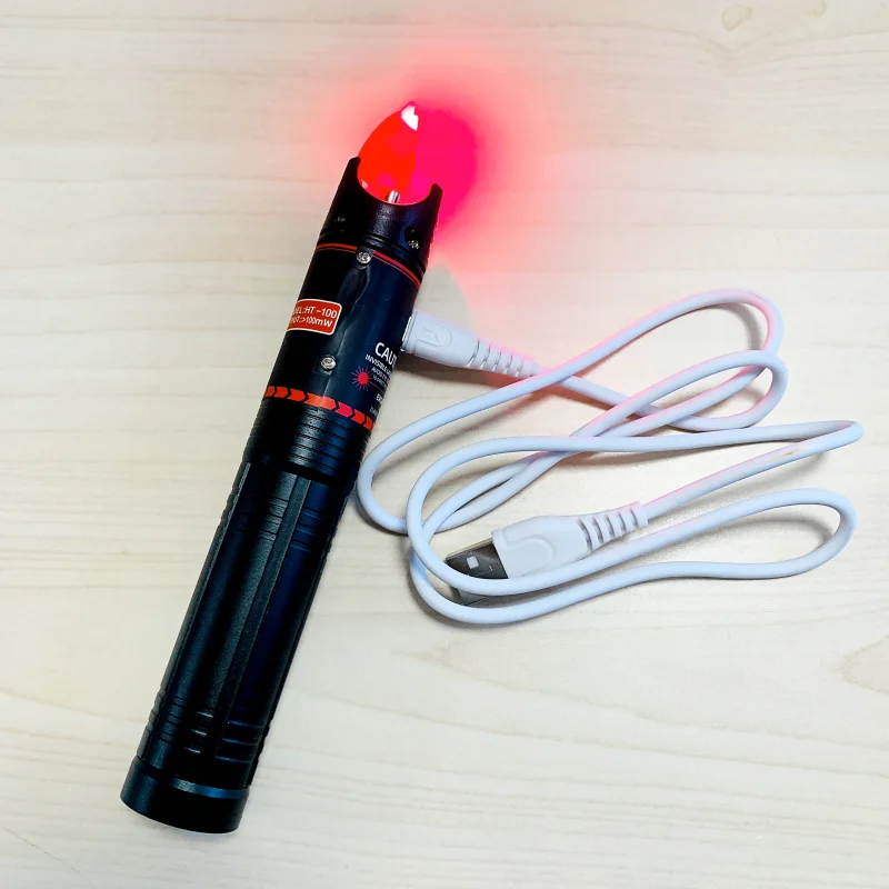 NEUE VFL100MW Visual Fault Locator Faser sc/st/fc Optische Rot Licht Stift Wiederaufladbare 100mw VFL Fiber optic Kabel Tester typ-c