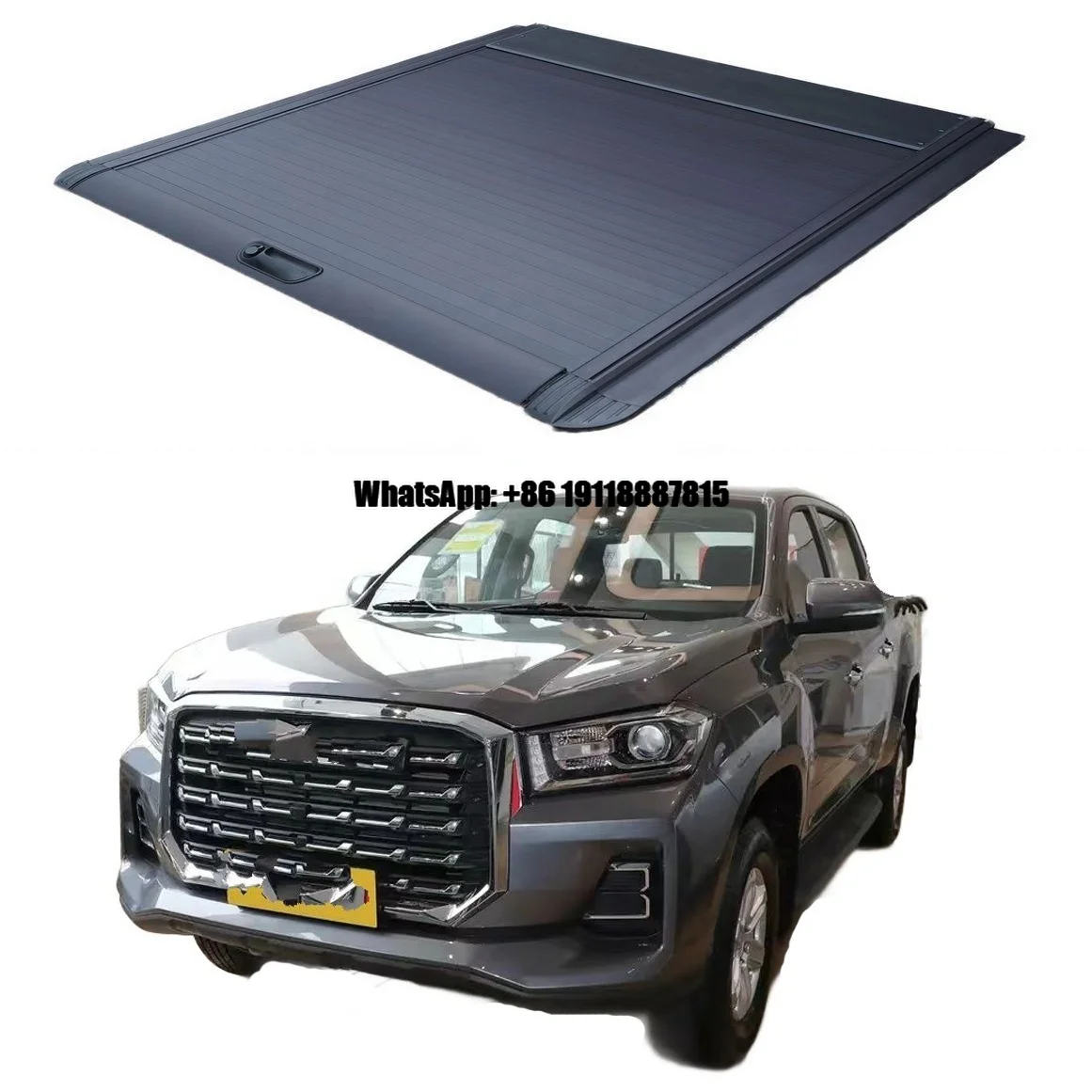 

Aluminum Truck Bed Roller Shutter Lid Retractable Pickup Tonneau Cover for Auto Parts Compatible Maxus T60-T90 Silverado Roll