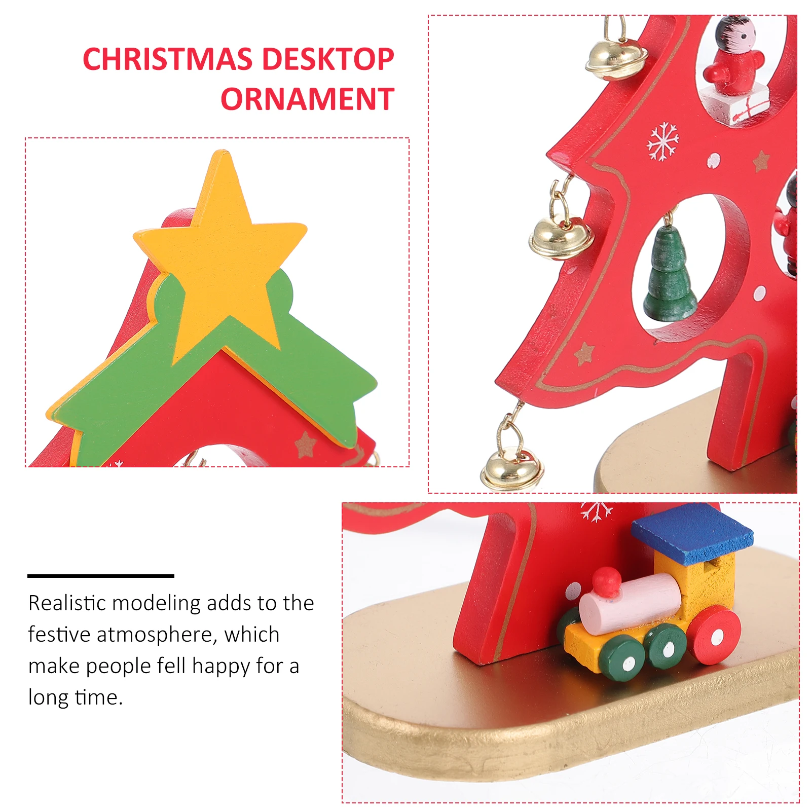 

1Pcs Wooden Xmas Tree Decor Beautifully Designed Xmas Accessory Perfect for Home Living Room Bedroom Dining Room