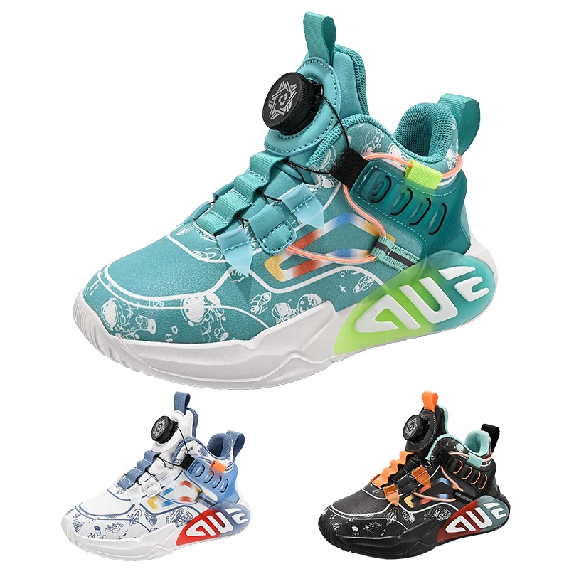 

New Student Youth Outdoor Sport Footwear Boy School Sports Training Basketball Shoes Children's Fashion Running Shoes 30-40#