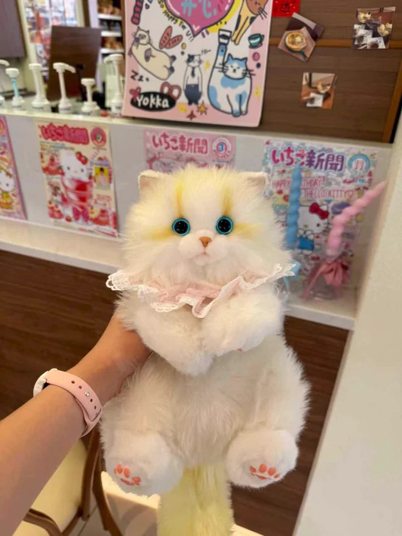 Meow Serie Cute Cat Plush Backpack - 30cm Stuffed Animal Doll Realistic Design Soft Toy for Girl Christmas Birthday Gift