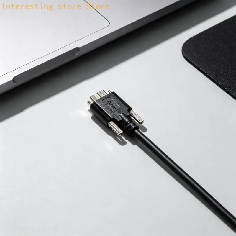 USB3.0 Screw Lock Host Port Cable for Fixed Equipment Data Tasks, Camera File Handling, and External Storage Support Use 55KC