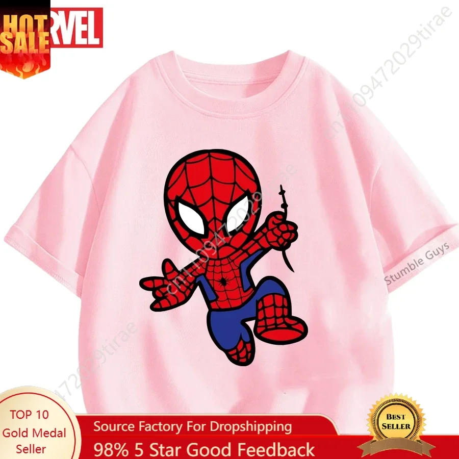 

Marvel Spiderman Clothes Spider-Man T-Shirt Summer Marvel Comic Print Tees Cosplay