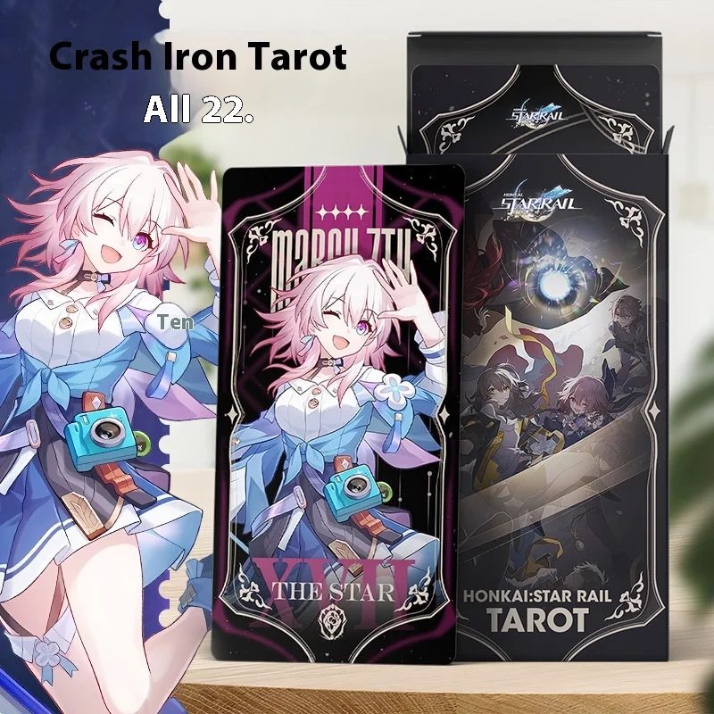 Tarot Cards Honkai Star Rail 22 Hd Full Color Game Cards Fuxuan Kafka Himeko Deck Board Game Cards Collection With Box