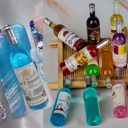 10 wine bottle Nail Art Charms Resin Decorations 3D Mini Stereo Red Wine Bottle DIY Personality fashion Nail Accessories