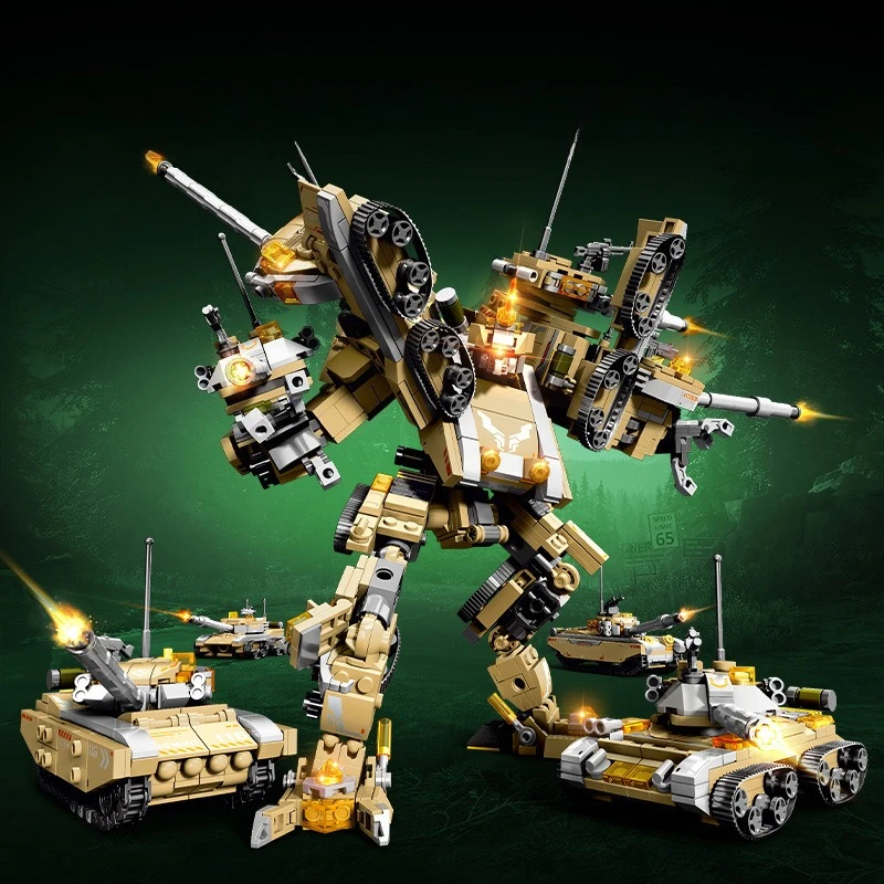 Senbao Aoyuan War General Transformed Robot Vajra God of War Assembled Model Boy Building Blocks Perfect Gift