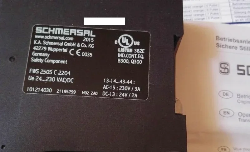 New safety relay SCHMERSAL FWS 2505 C-2204 101214030