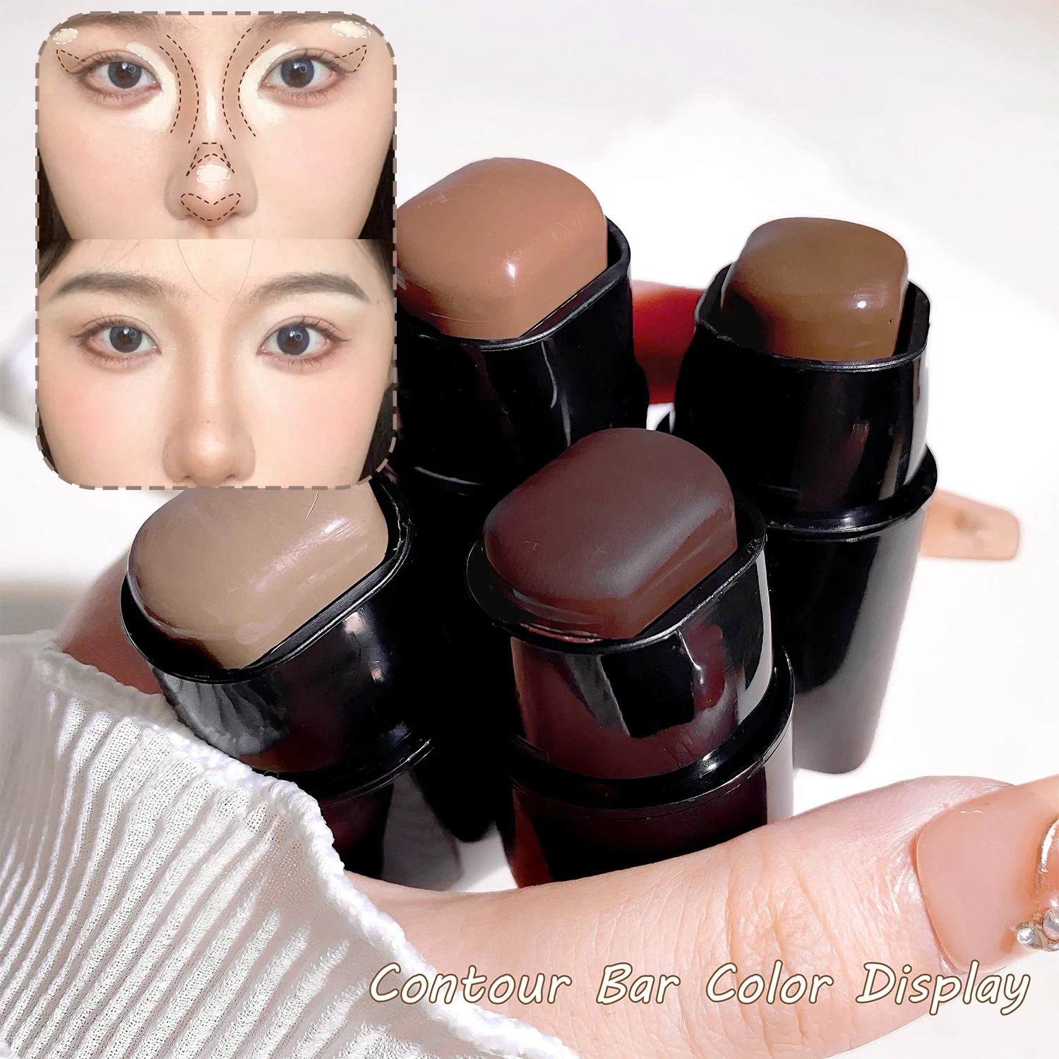 High-light trimming stick contour shadow cream natural nude makeup three-dimensional brightening lying silkworm contour stick