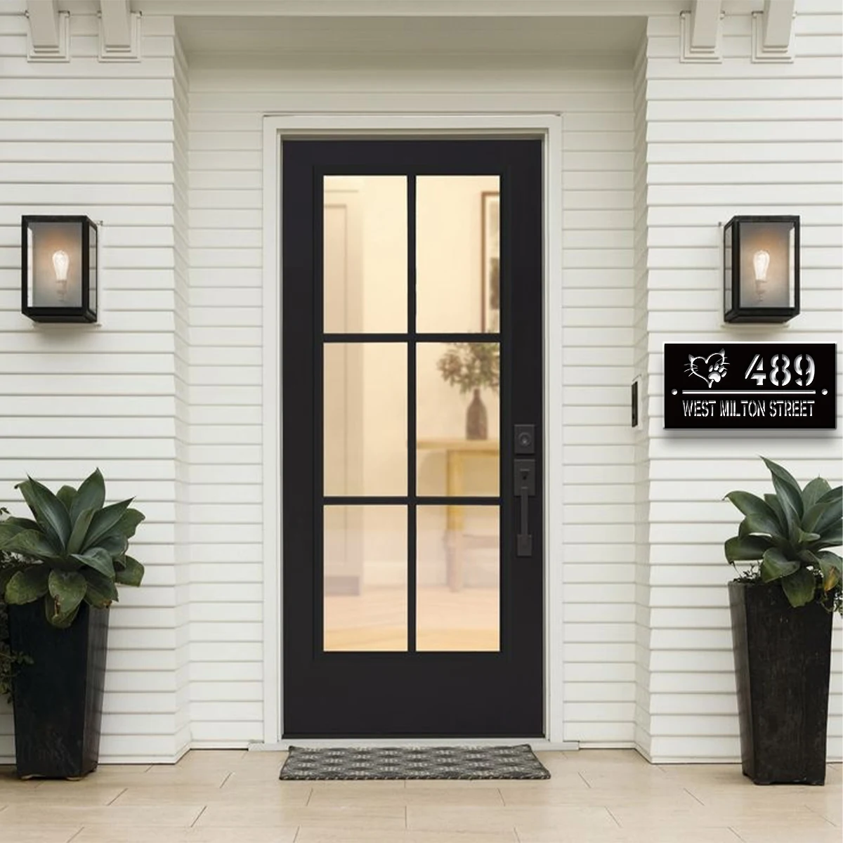 1Pc Custom Creative Kitten Number&Text Acrylic House Number Door Street Sign Plaque,Home Room Garden Decor,Birthday Wedding Gift view 5