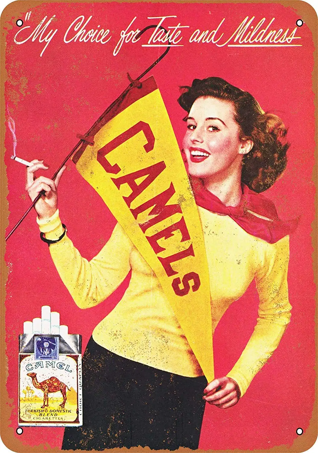 1pcs,Jesiceny New Tin Sign Cheerleaders for Cigarettes Vintage Look Reproduction Aluminum Metal Sign