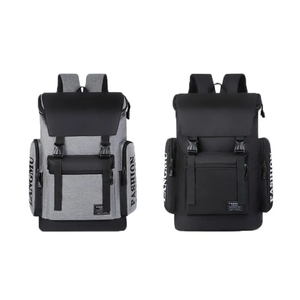 Модный мужской рюкзак с буквенным принтом, большая вместительная сумка для ноутбука, студенческий школьный рюкзак, многофункциональный холщовый рюкзак для спортзала