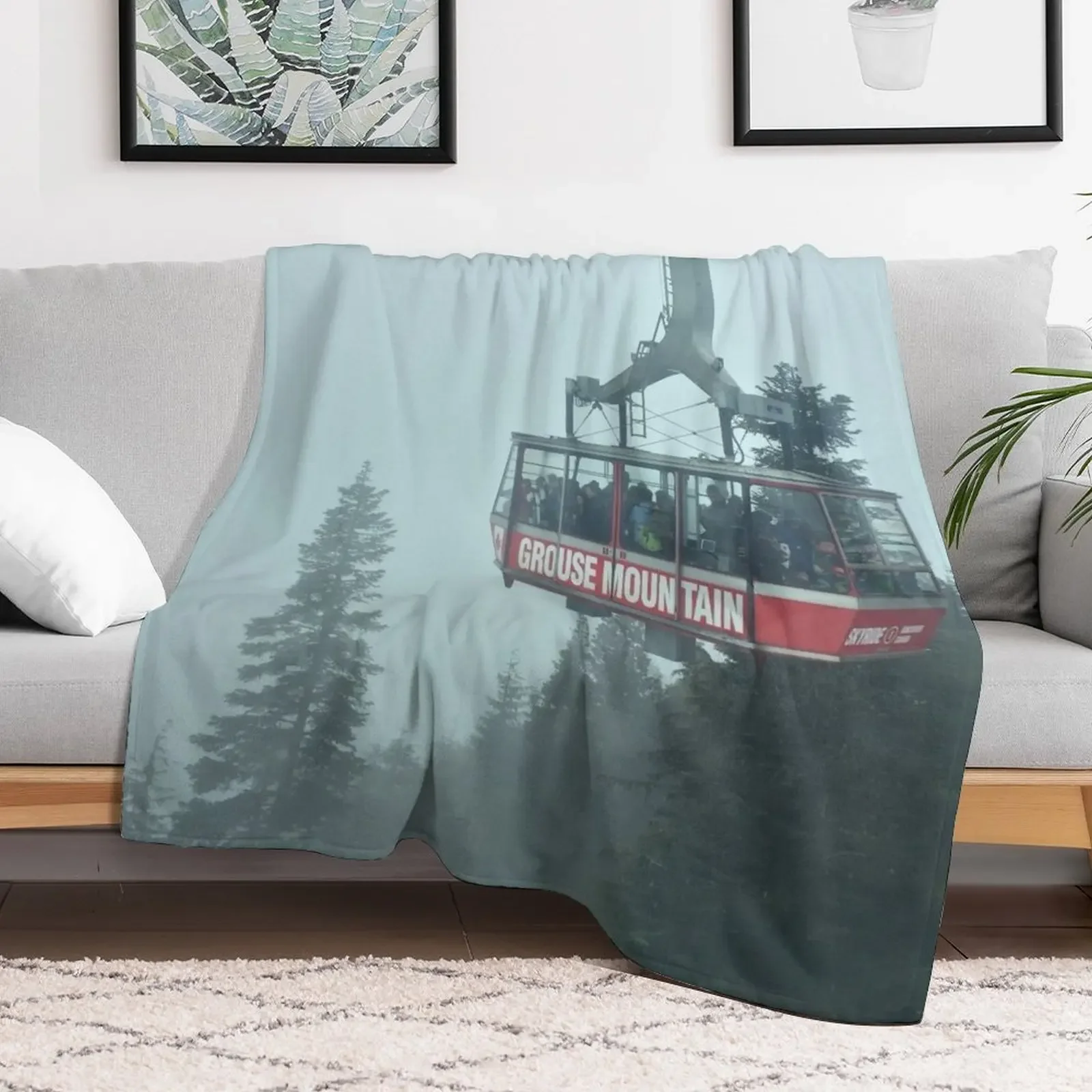 Grouse Mountain Gondola Throw Blanket Bed Fashionable Thermals For Travel Hair Thin Blankets