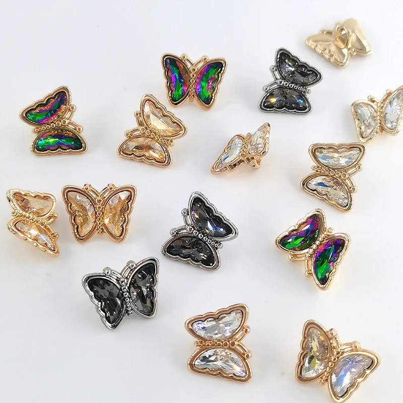 16/23MM Luxury Butterfly Button Cardigon Sewing Accessories Fashion Decor Jewelry Buttons Of Clothing DIY Wholesale 6Pcs