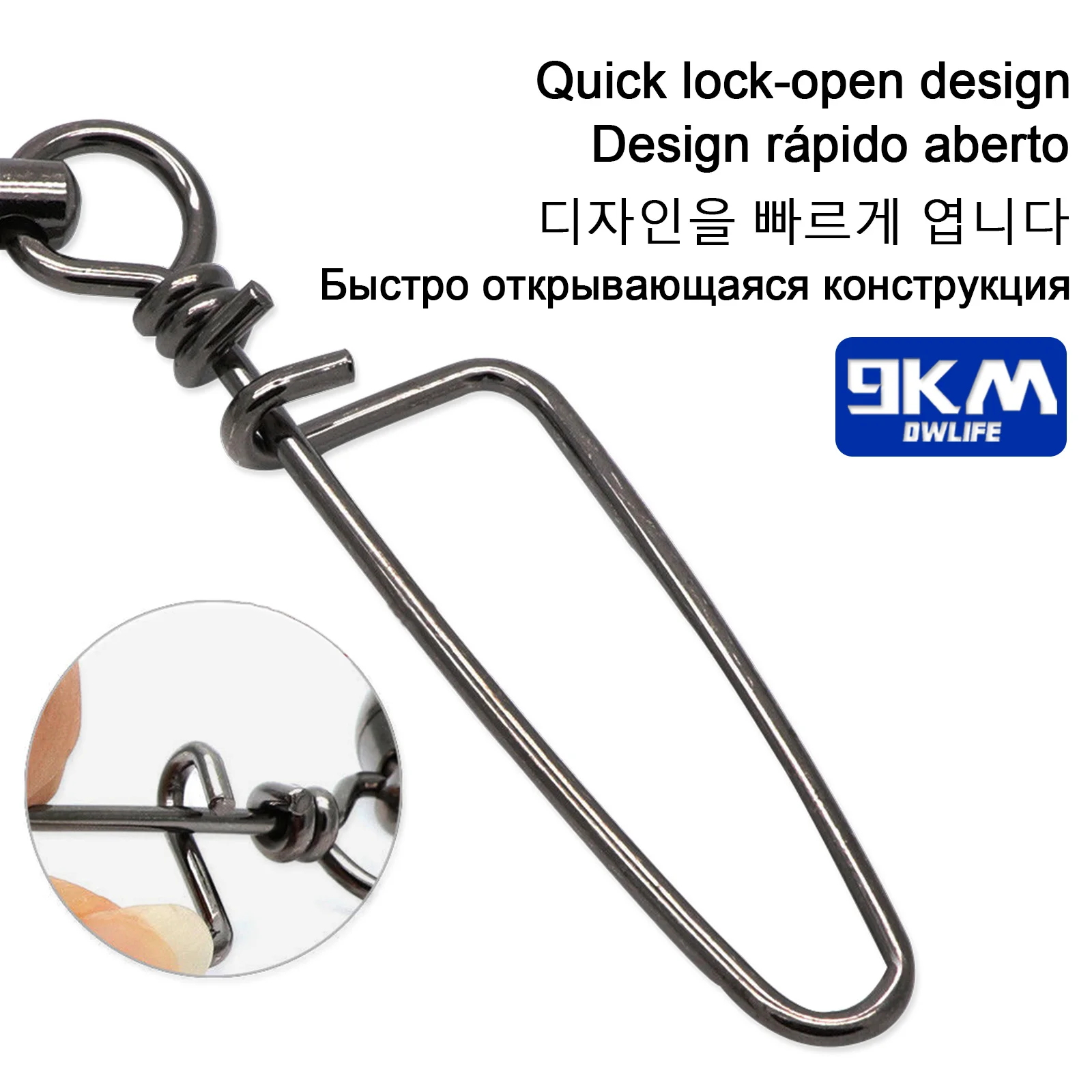 Fishing Snap Swivels Fishing Accessories Ball Bearing Swivels Snap Fishing Equipment Quick Connect Fishing Lures Stainless Steel