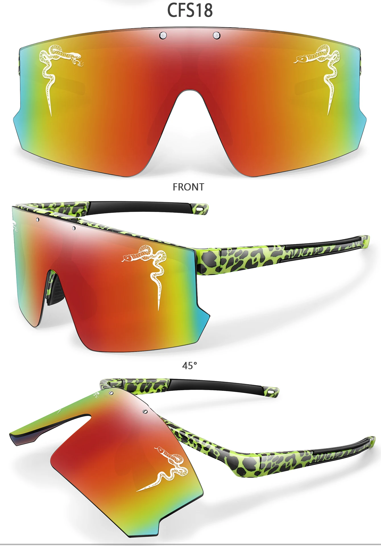 Modische Sonnenbrillen Winddichte Sport-Flip-On-Brillen UV400 MTB-Brillen für Outdoor-Radfahren Laufen Unisex Party-Sonnenbrillen – Detail 10