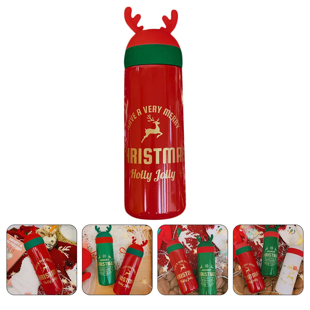 

1Pcs Reindeer Insulation Cup Stainless Steel Vacuum Flask Bright Color Lovely Shape Heat Preservation Home Drink Bottle