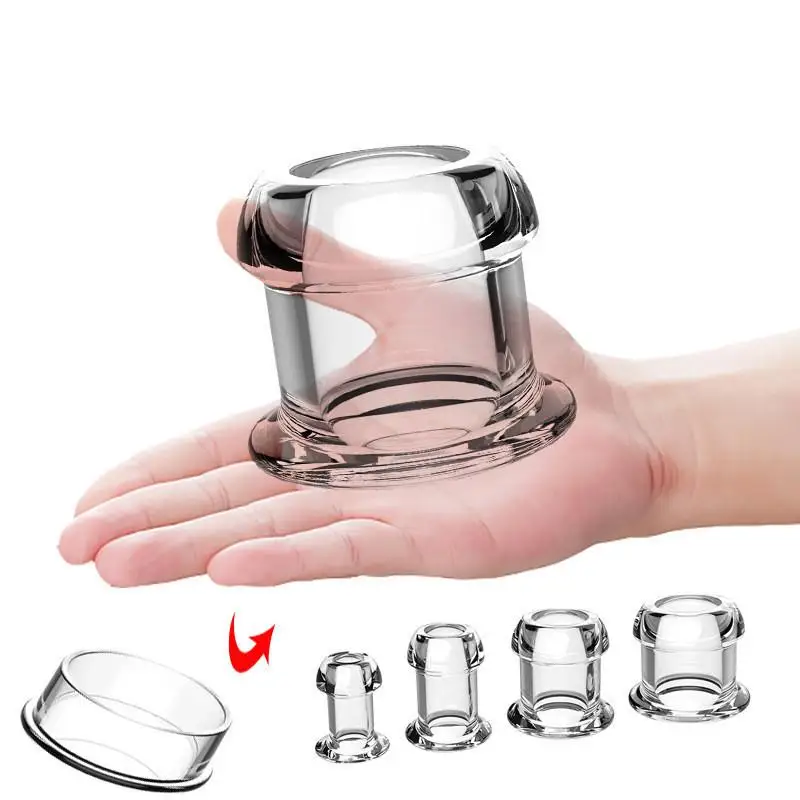 [YA]Hollow Speculum Peeking Anal Beads Butt Plug With Stopper Expander Tunnel Transparent Anus Dilation Adult Women Men - view 4