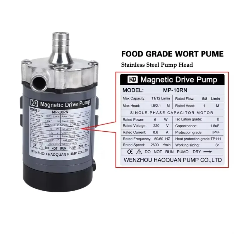 Multi-Purpose 110V/220V Beverage Beer Medical Food Grade Circulation Pumps MP-10RN MD Pump