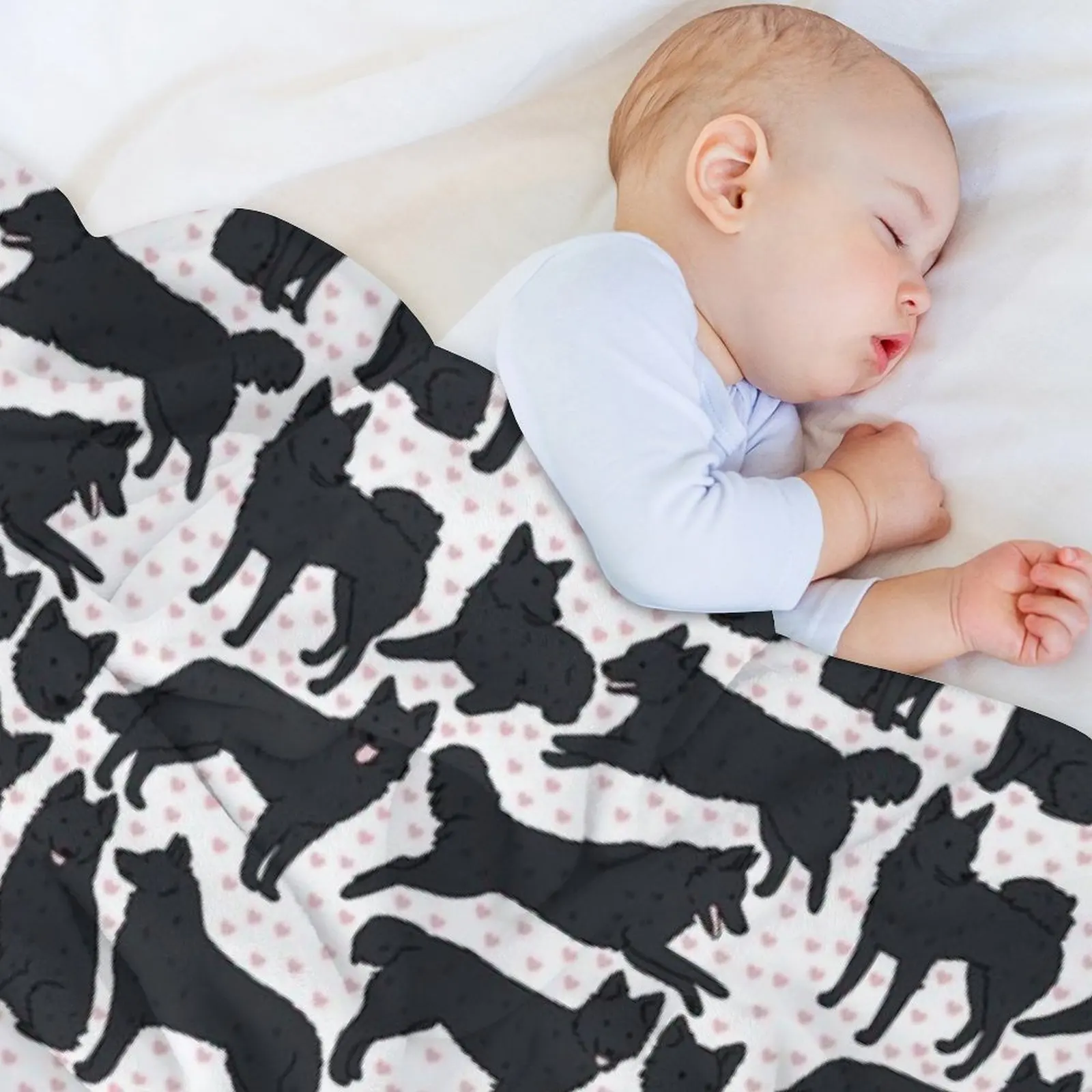 لطيف Mudi الأسود الكلب نمط رمي بطانية سرير ناعم Beautifuls لحاف البطانيات لبطانيات الأرائك #5