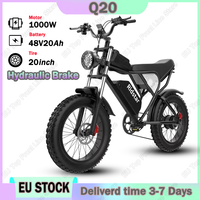 Ridstar Q20 Electric Bicycle 1000W Motor 48V20AH Battery Hydraulic Brake E-bike 20*4.0-inch Fat Tire All Terrain Electric Bike