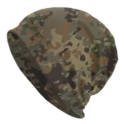 Flecktarn Pattern Bonnet Homme Autumn Spring Thin Skullies Beanies Camouflage Caps For Men Women Style Hats