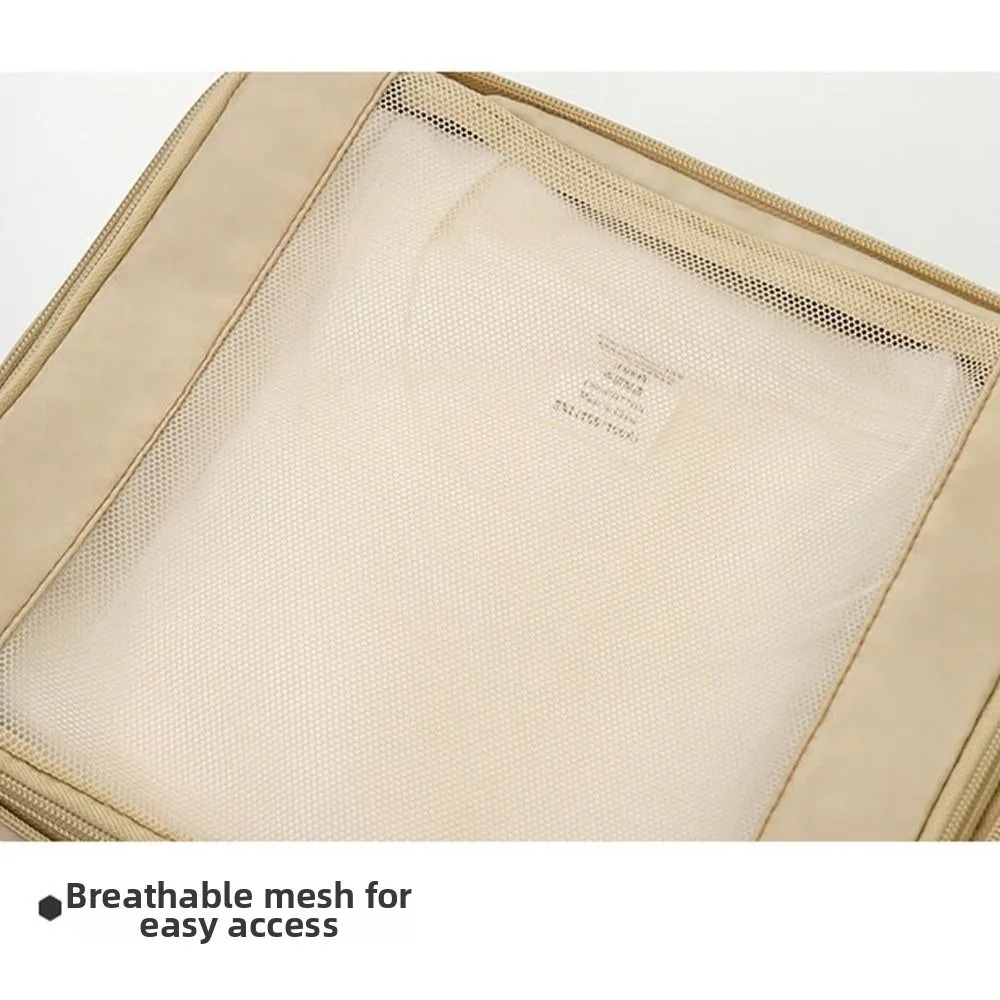 

4/6pcs Portable Travel Storage Bag Set Foldable Compression Suitcase Pouch Transparent Multi-purpose Clothes Sorting Bag Toys