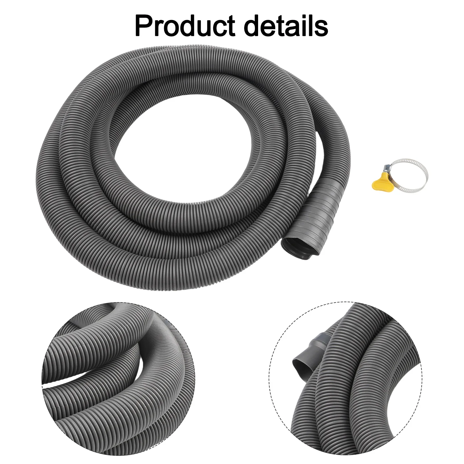 Flexible Collapsible Caravan Drain Pipe RV Sewer Hose Kit with Adjustable Adapter Extendable from One Meter to Five Meters