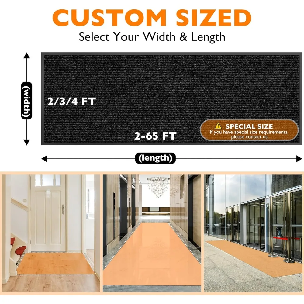 سجادة أرضية مدخل كبيرة شديدة التحمل للاستخدام الداخلي والخارجي، 3 أقدام في 9 أقدام، سجادة صياد الأوساخ من الدرجة التجارية #2