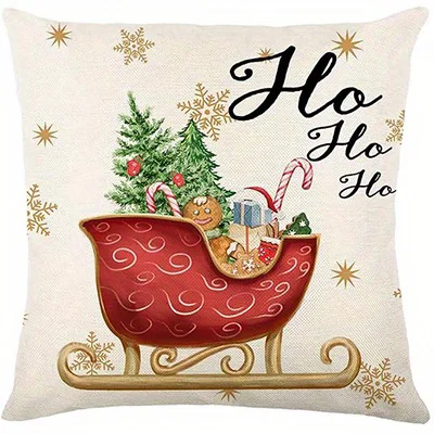 Home Decor Merry Christmas and Festive Snow Gnome Pillows Pattern Cushion Cover Suitable for Sofa Bedroom Car Pillow Cover