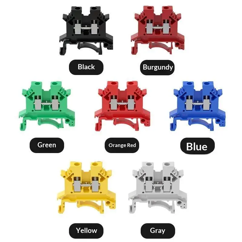 UK2.5B Wiring Terminal Blocks 10Pcs 2.5mm² Screw Wire Connectors for Lighting Fixture Installation
