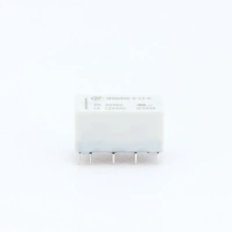 1Pc 12V Coil Bistable Latching Relay DPDT 30VDC 2A 1A 125VAC HFD2-005-S-L2-D Realy High Quality Home Improvement
