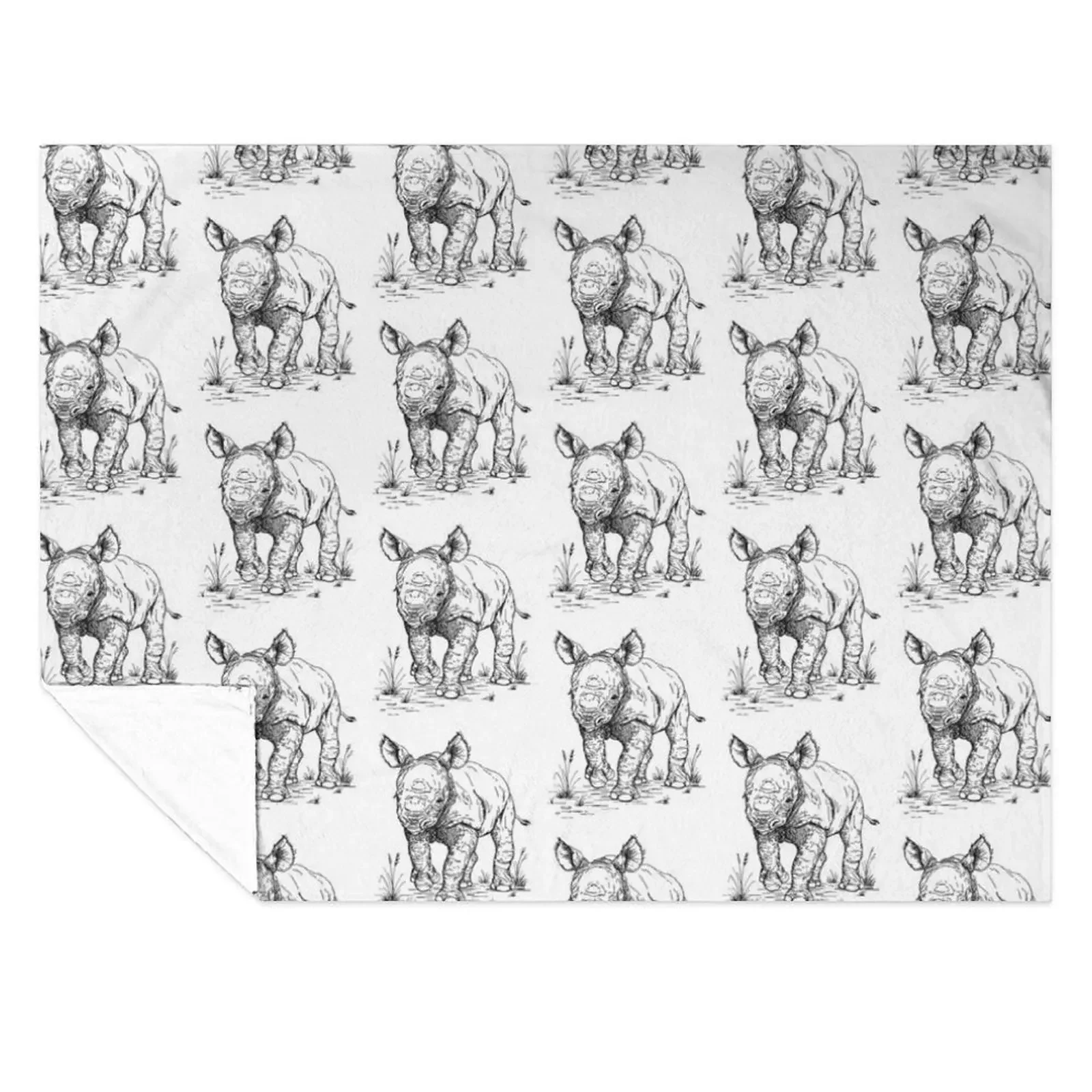 

Baby Rhino Throw Blanket Bed Fashionable Sofa Throw for sofa Comforter Blankets