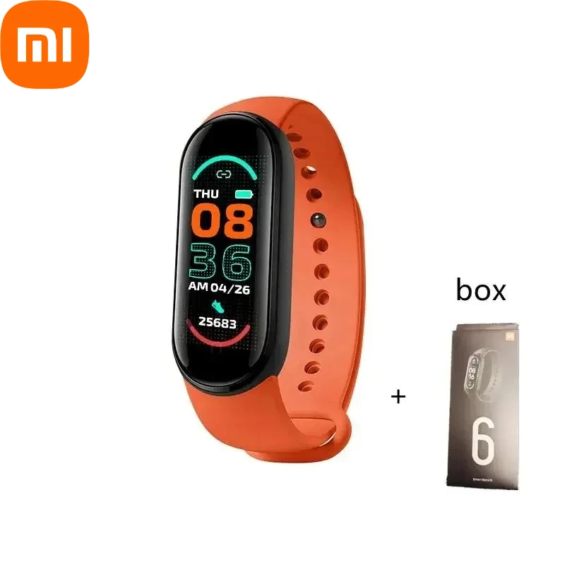 Xiaomi M6 Smartwatch معدل ضربات القلب مراقبة ضغط الدم ساعة ذكية الرجال النساء المقتفي ساعة مقاوم للماء الساعات الرياضية الفرقة