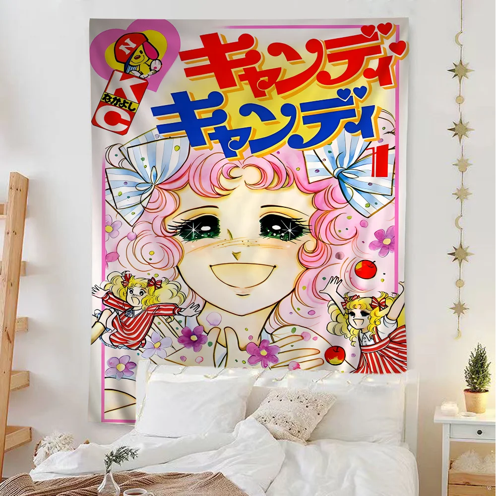 Candy Candy Anime fai da te arazzo da parete per soggiorno casa dormitorio Decor Wall Art Decor