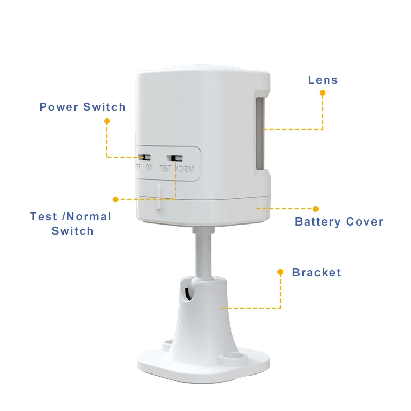 Mini Detector infrarrojo inalámbrico para interiores, Sensor de movimiento antimascotas PIR, sistema de alarma de seguridad para el hogar, WIFI,